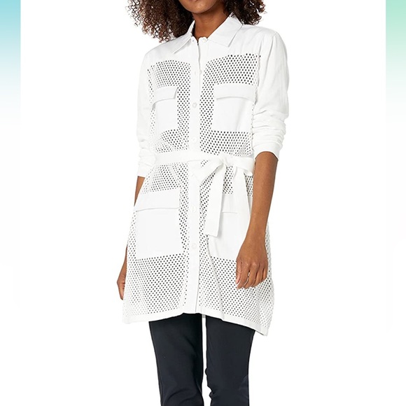 Calvin Klein Women's Open Cardigan with Belt - Picture 1 of 4